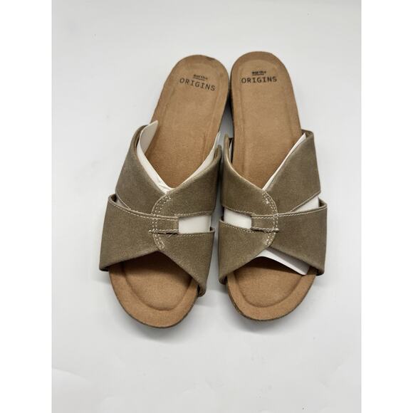 Earth Origins Shoes - NWB Earth Origins Lexi Sandals Women's 9.5M Sedona Brown Suede Flats